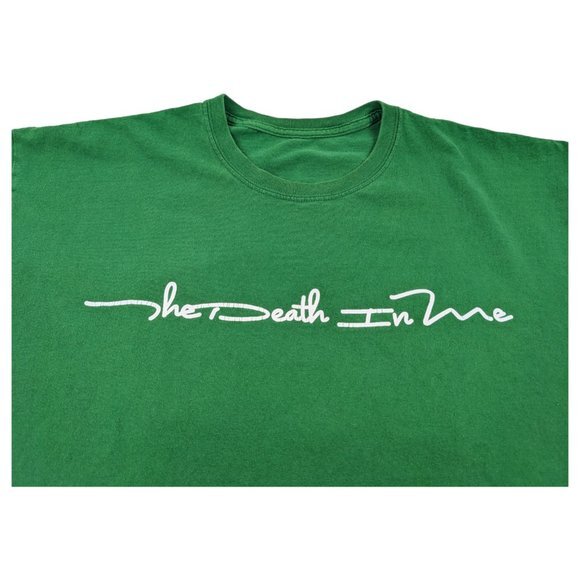 The Death In Me (TDIM) Band Tee Shirt Mens size XL green - RARE - Picture 2 of 9